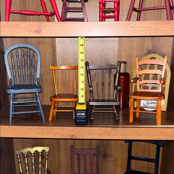 2 Miniature Wooden Chair Set - Multicolor - Picture 5 of 6